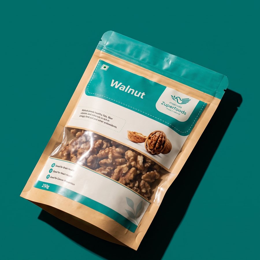 Metnoia Natural Walnuts, 250 g pouch